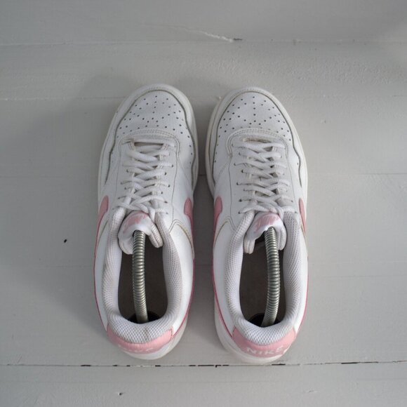 Nike Pink White Sneakers Women's 9 Court Vision Low Top Shoes CD5434-110 - Picture 4 of 10